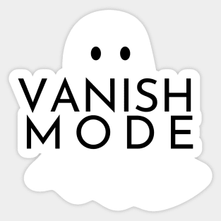 Vanish Mode Ghost Design Sticker